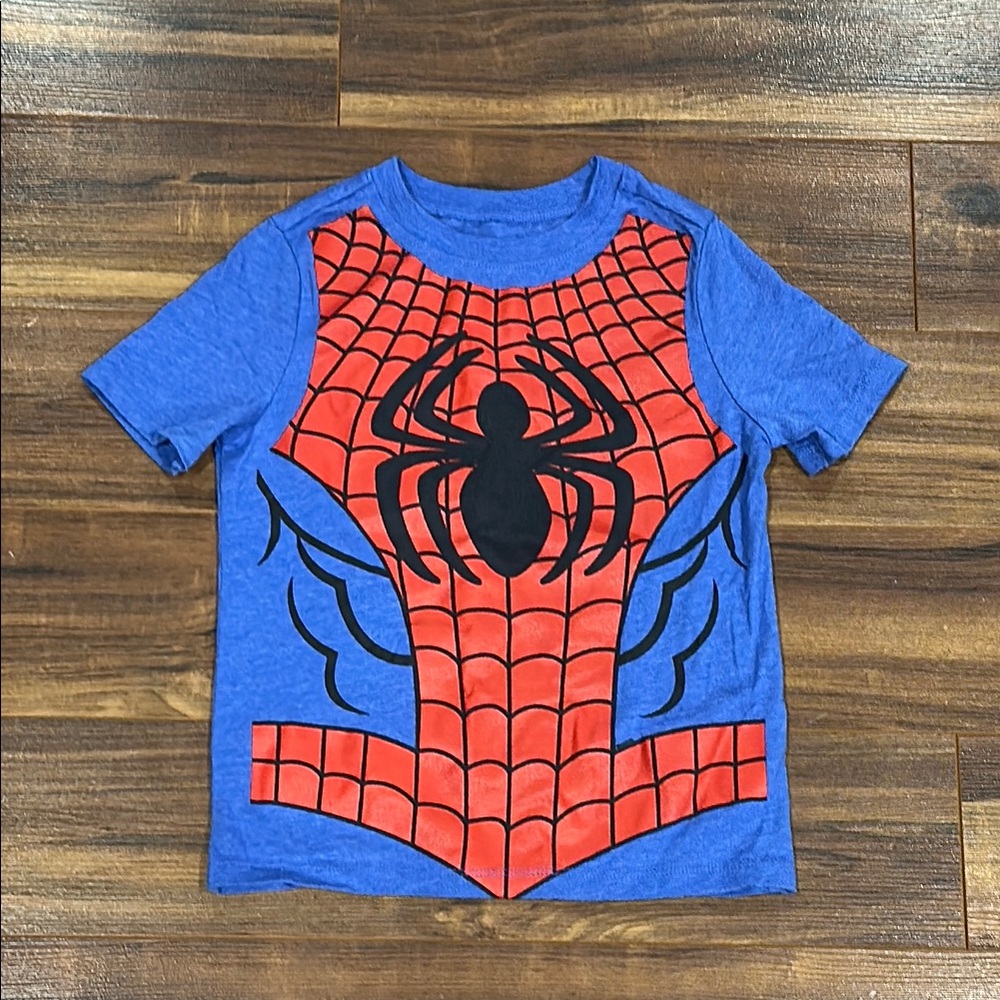 Blue and Red Spider-Man Graphic T-Shirt